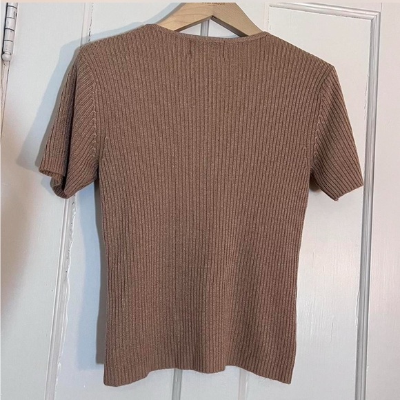 Camel Ribbed Knit Top - Picture 2 of 5